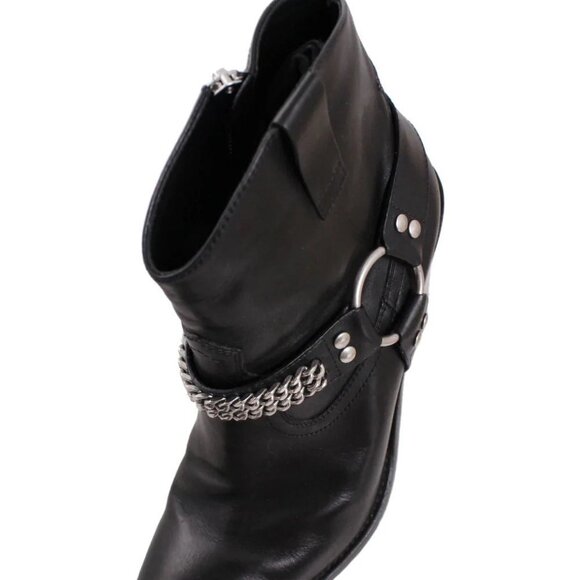 Saint Laurent Curtis Chain Ankle Boots 37.5 7.5 - Picture 6 of 11